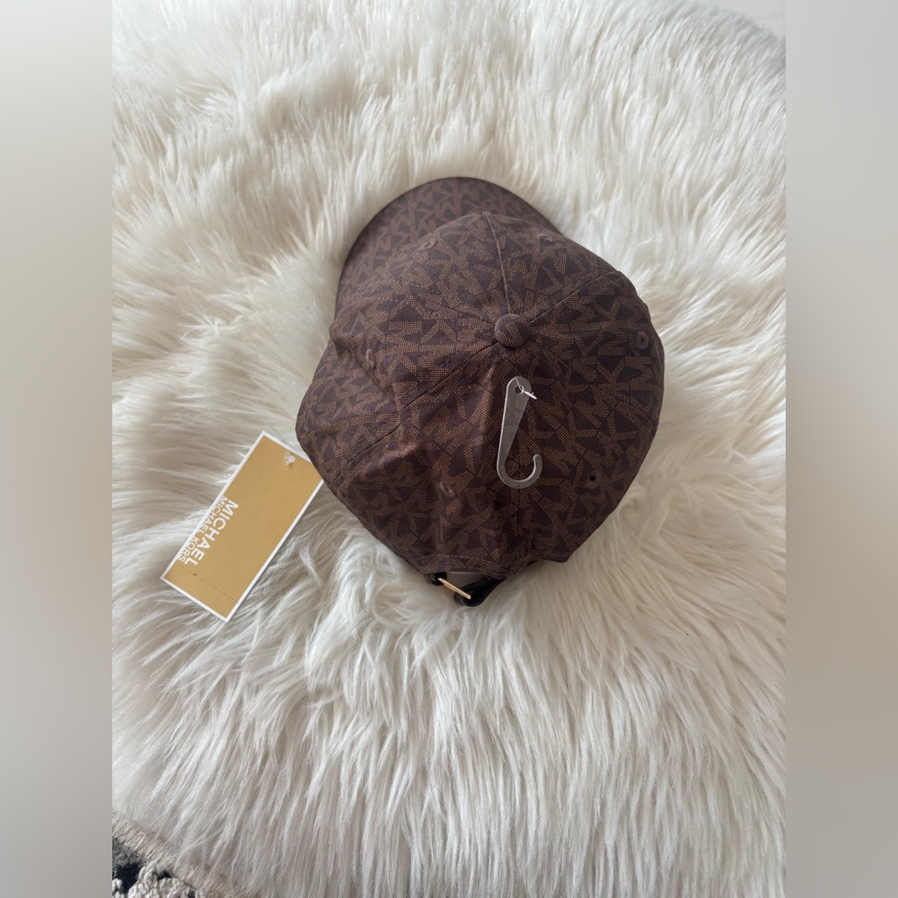 Michael Kors Brown MK Logo Baseball Cap - Picture 3 of 11